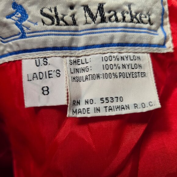 Vintage red bib ski / snow pants - Picture 10 of 12